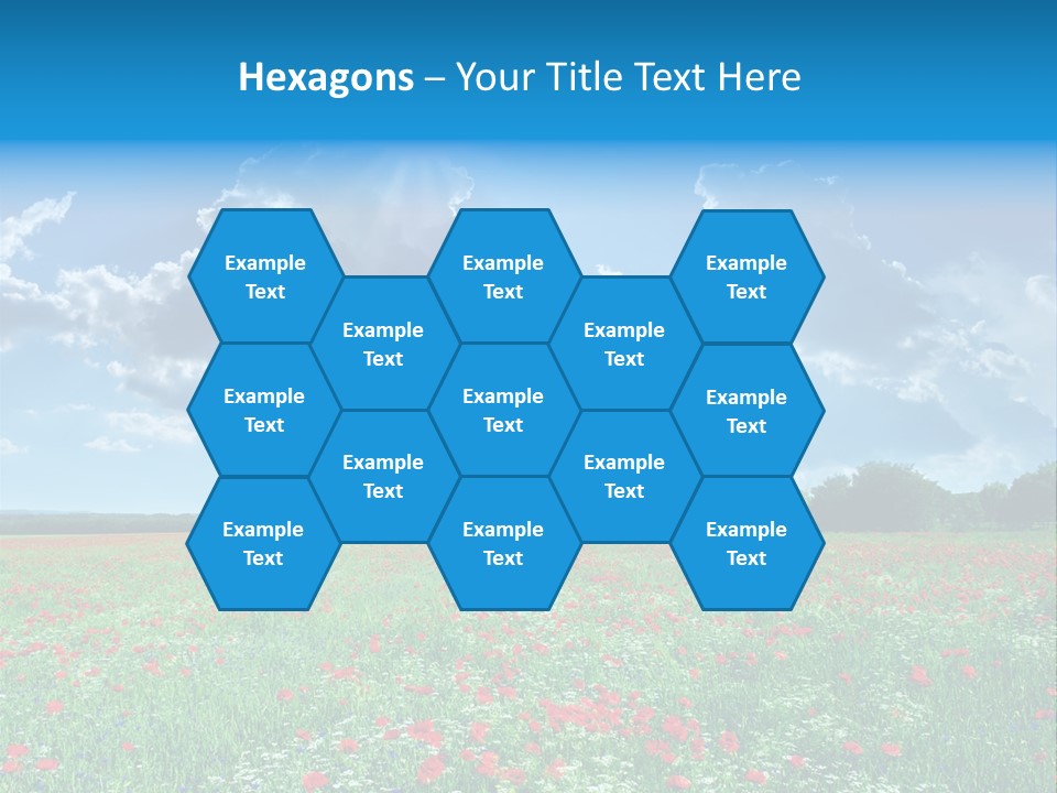 Countryside Flower Sky PowerPoint Template