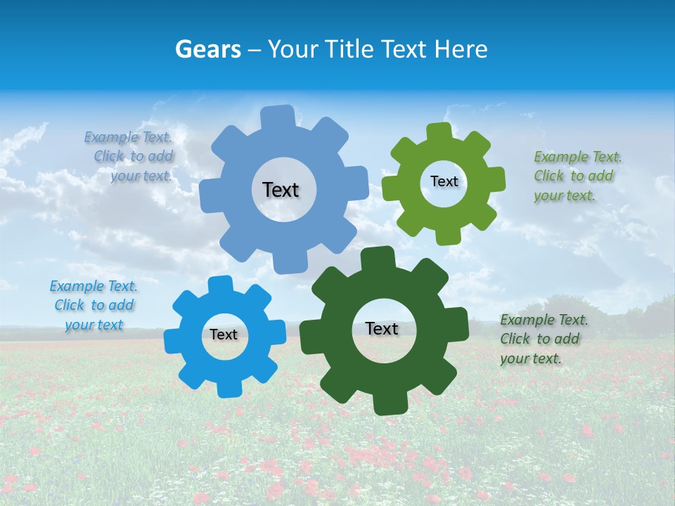 Countryside Flower Sky PowerPoint Template