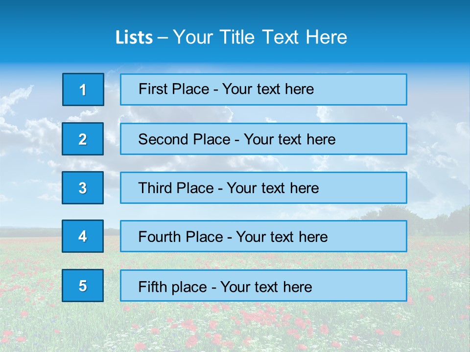 Countryside Flower Sky PowerPoint Template