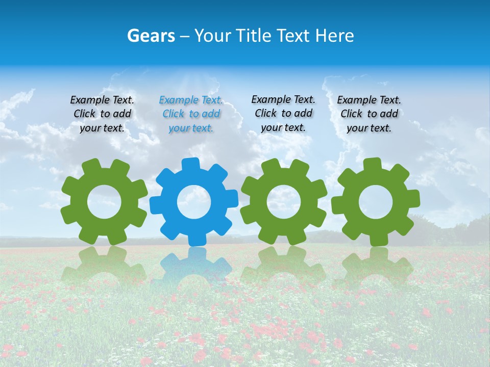 Countryside Flower Sky PowerPoint Template