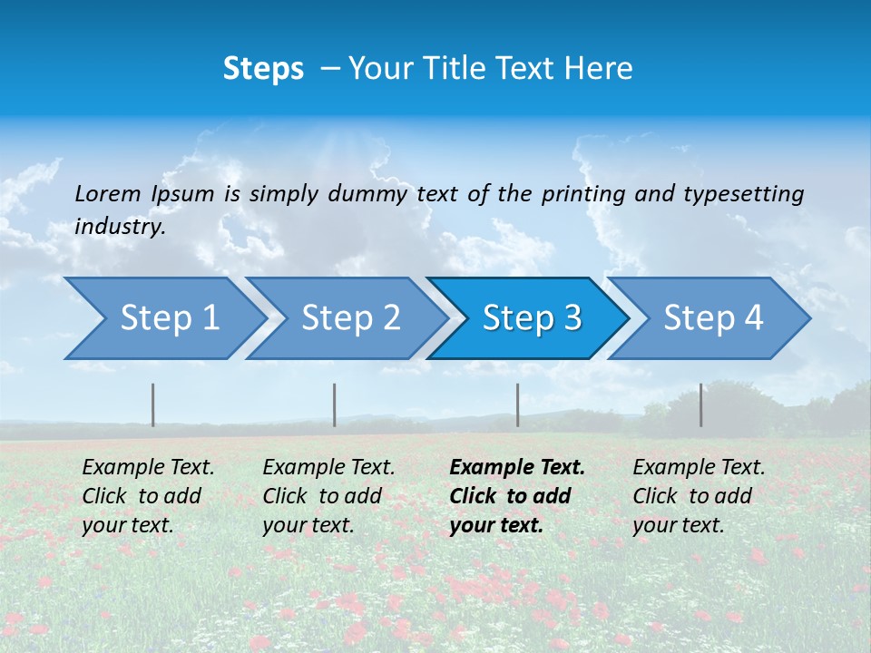 Countryside Flower Sky PowerPoint Template