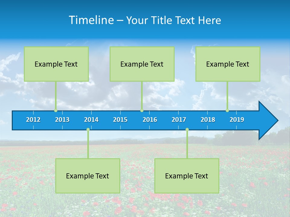 Countryside Flower Sky PowerPoint Template