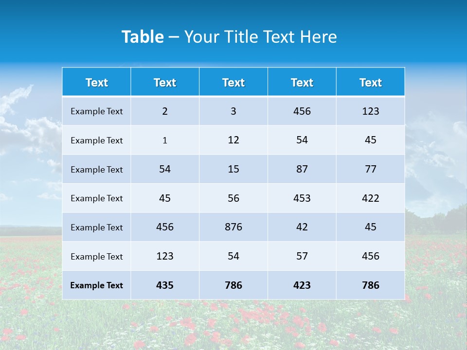 Countryside Flower Sky PowerPoint Template