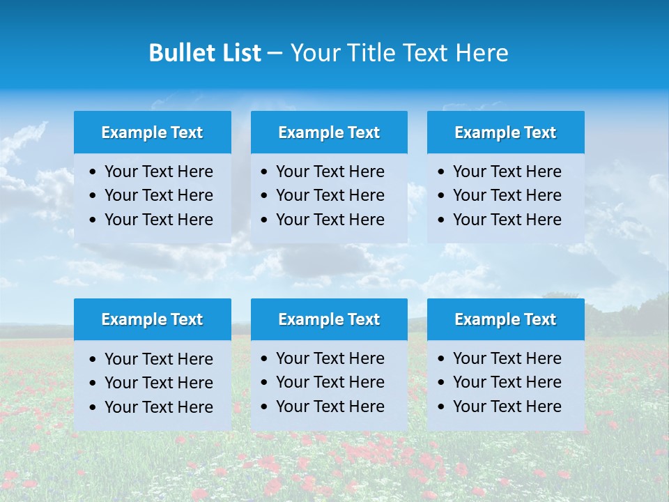 Countryside Flower Sky PowerPoint Template