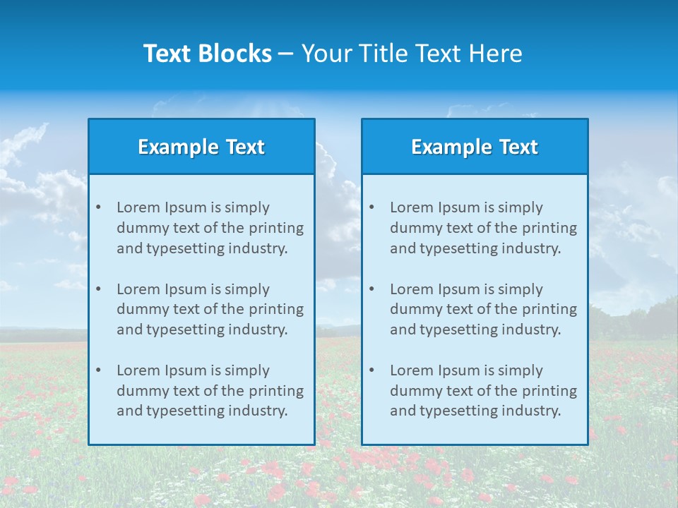 Countryside Flower Sky PowerPoint Template