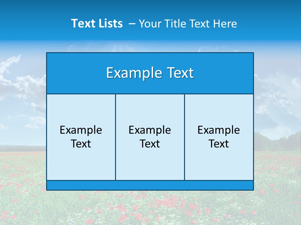 Countryside Flower Sky PowerPoint Template