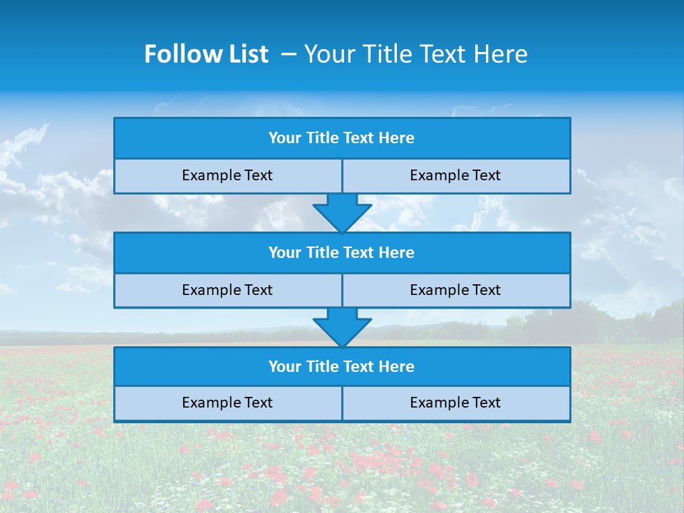 Countryside Flower Sky PowerPoint Template