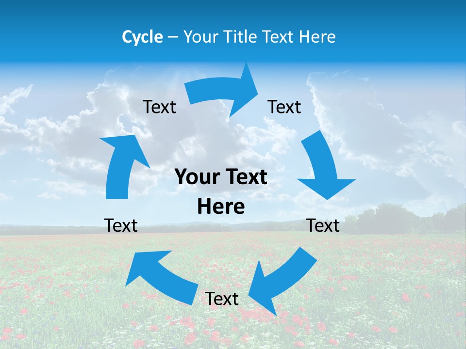 Countryside Flower Sky PowerPoint Template