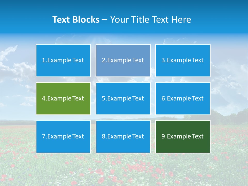 Countryside Flower Sky PowerPoint Template