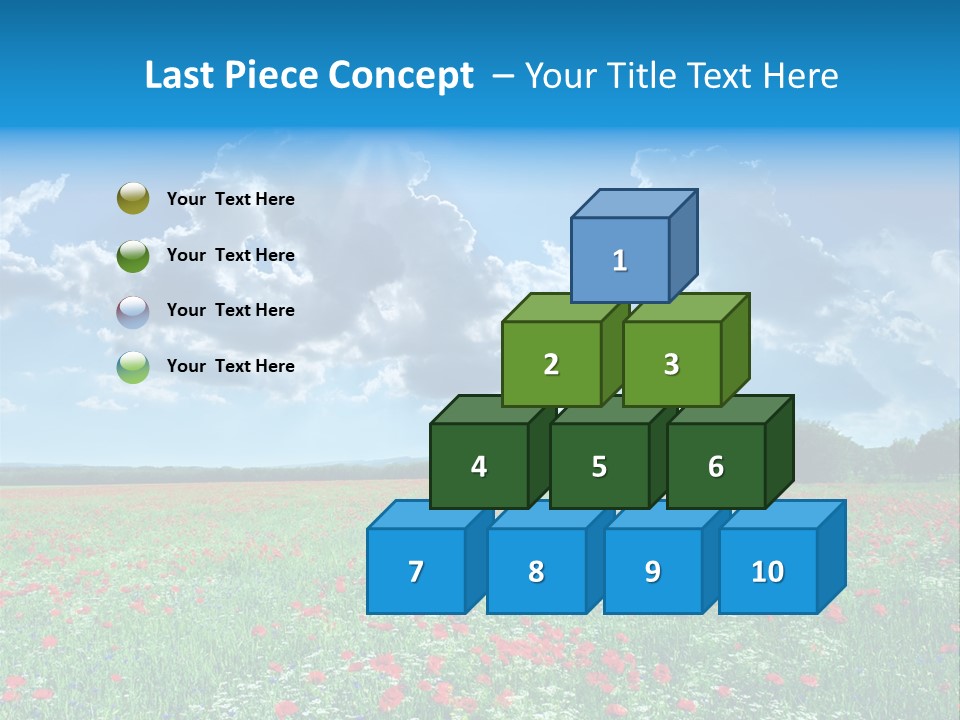 Countryside Flower Sky PowerPoint Template