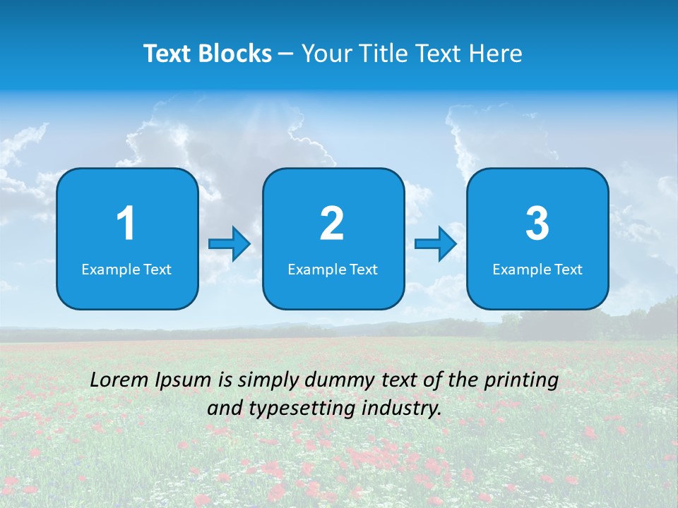 Countryside Flower Sky PowerPoint Template
