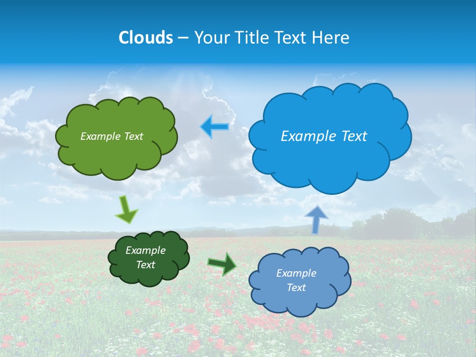 Countryside Flower Sky PowerPoint Template