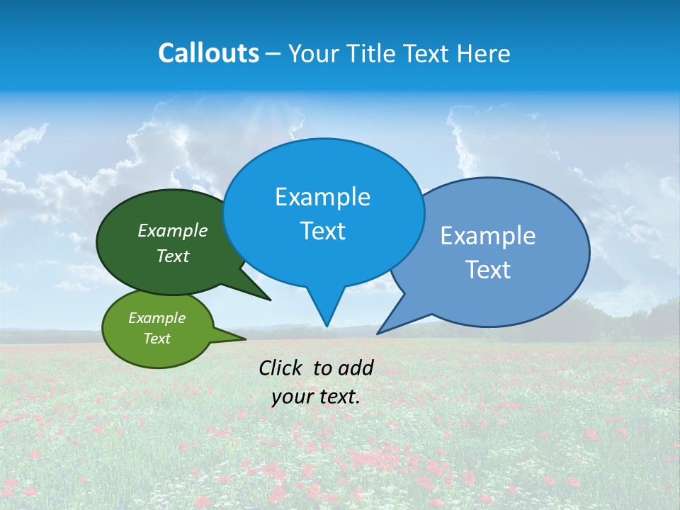 Countryside Flower Sky PowerPoint Template