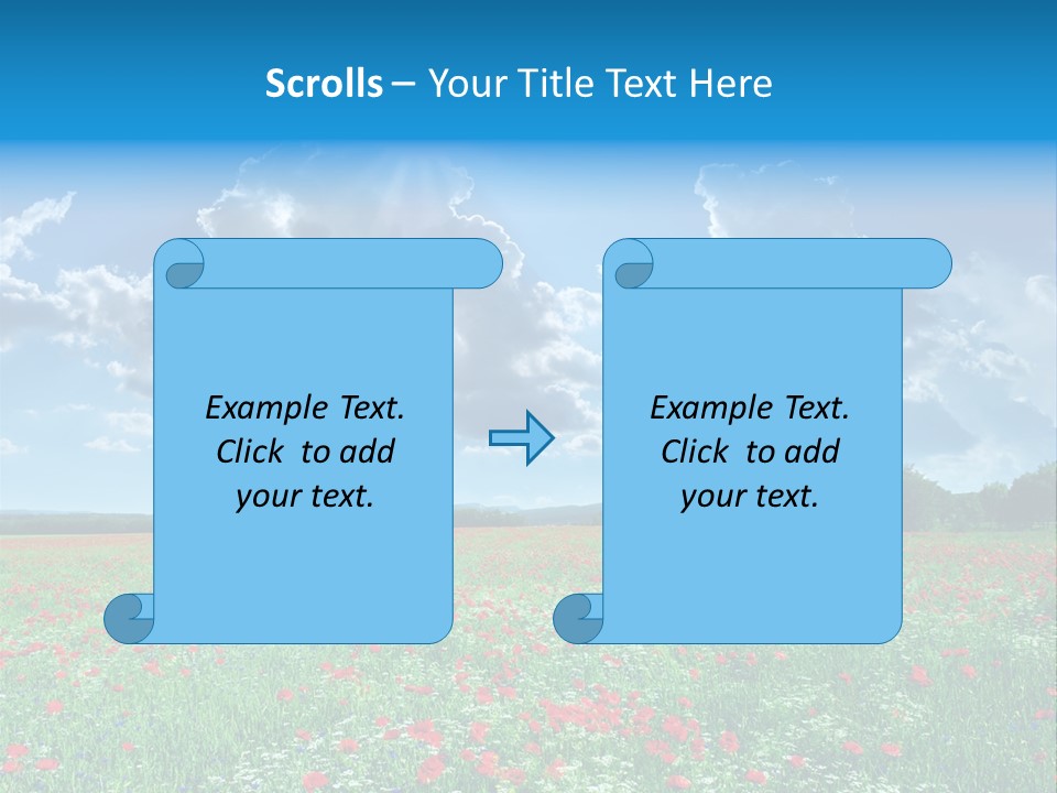 Countryside Flower Sky PowerPoint Template