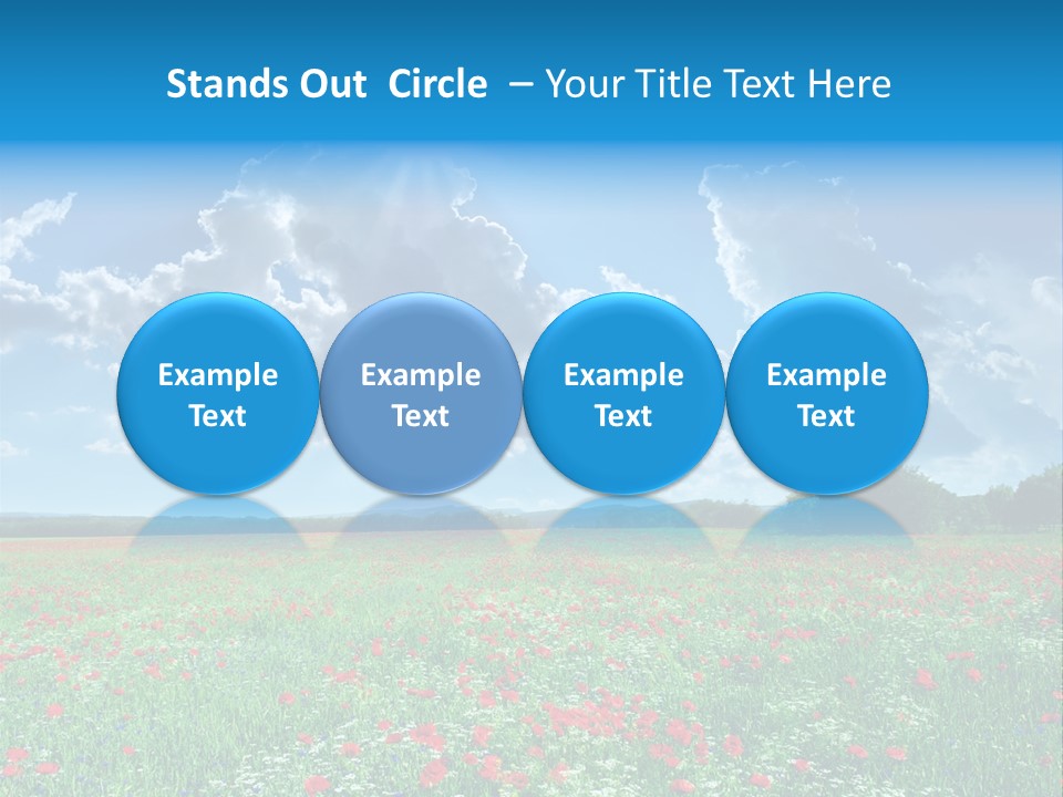 Countryside Flower Sky PowerPoint Template