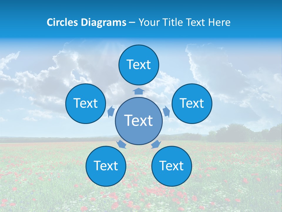 Countryside Flower Sky PowerPoint Template