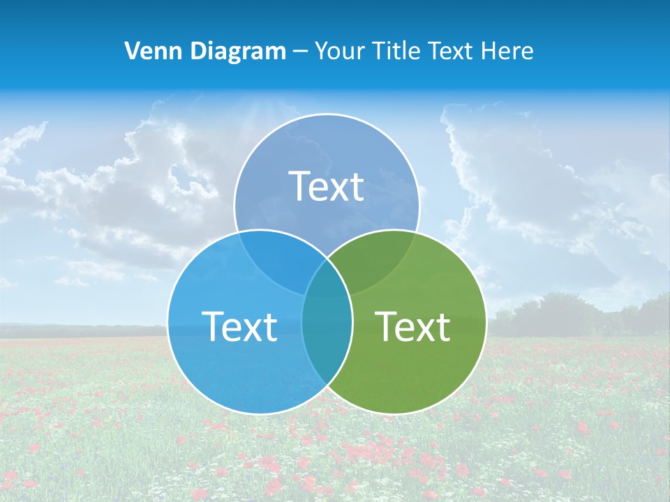 Countryside Flower Sky PowerPoint Template