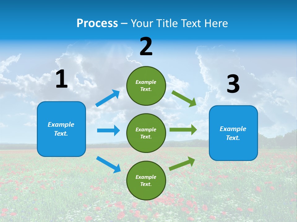 Countryside Flower Sky PowerPoint Template