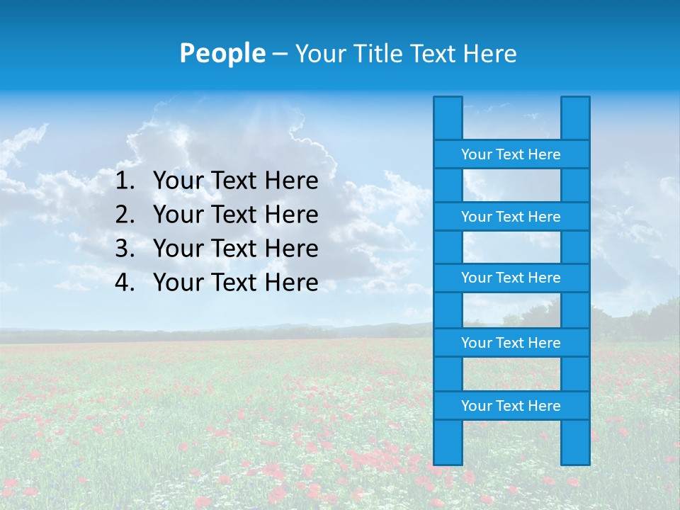 Countryside Flower Sky PowerPoint Template