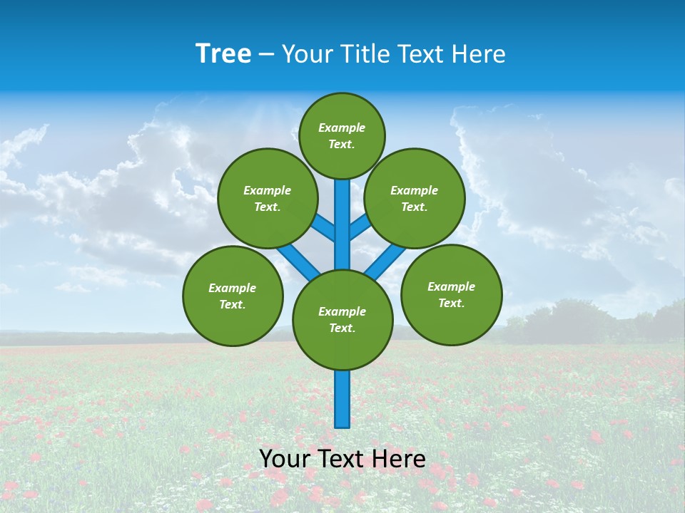 Countryside Flower Sky PowerPoint Template