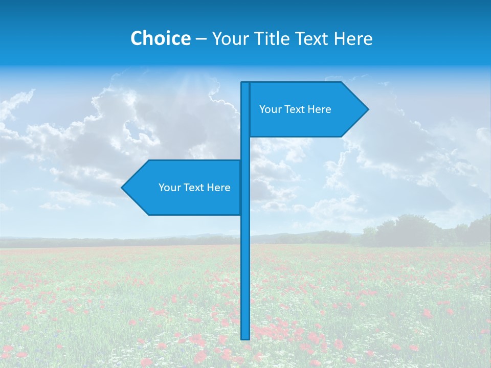 Countryside Flower Sky PowerPoint Template