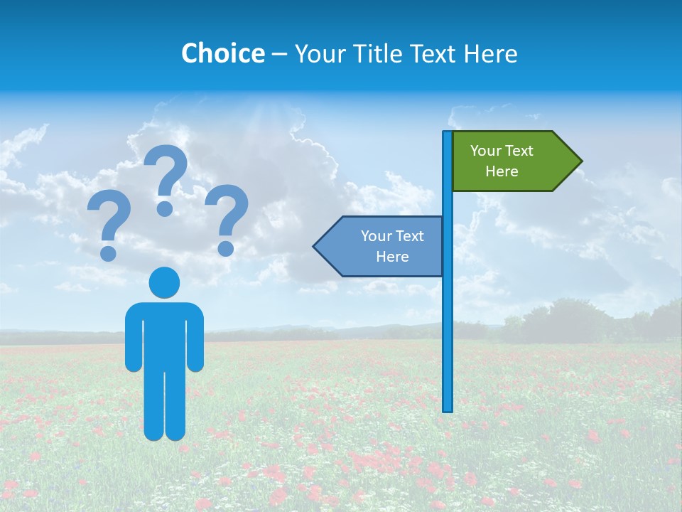 Countryside Flower Sky PowerPoint Template