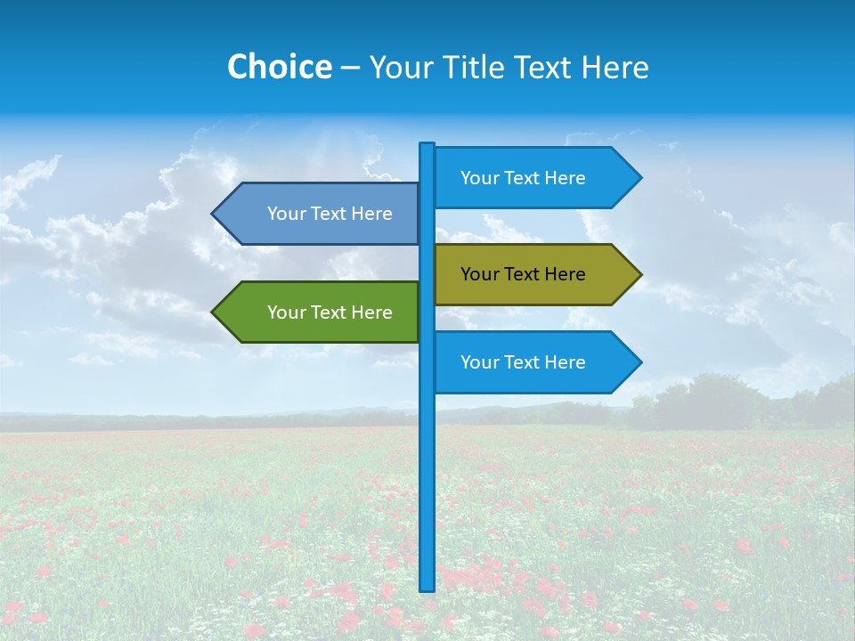 Countryside Flower Sky PowerPoint Template