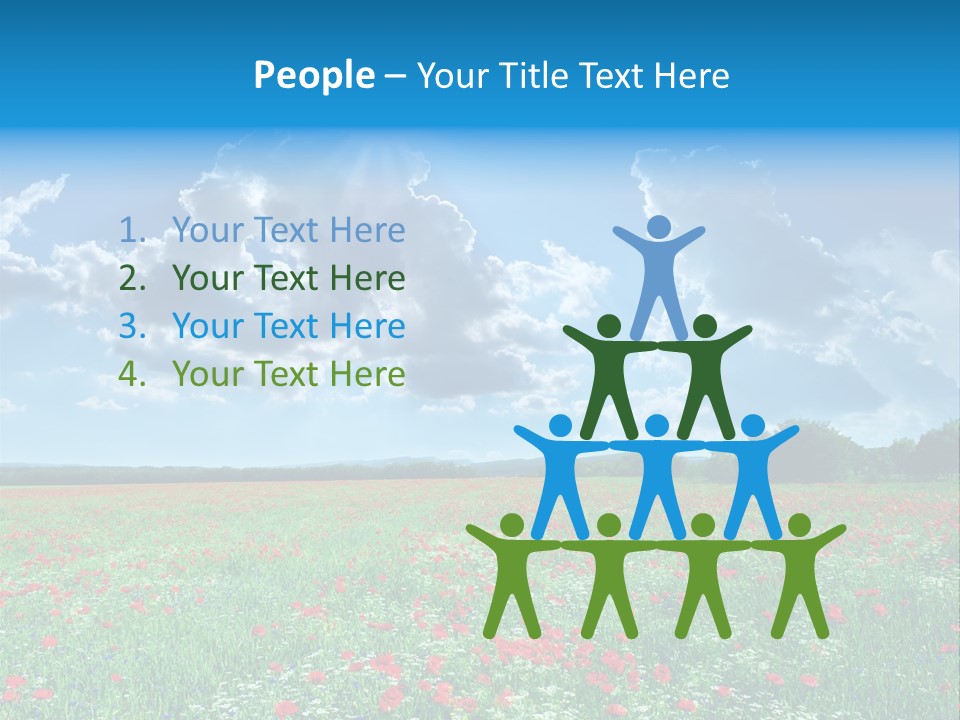 Countryside Flower Sky PowerPoint Template