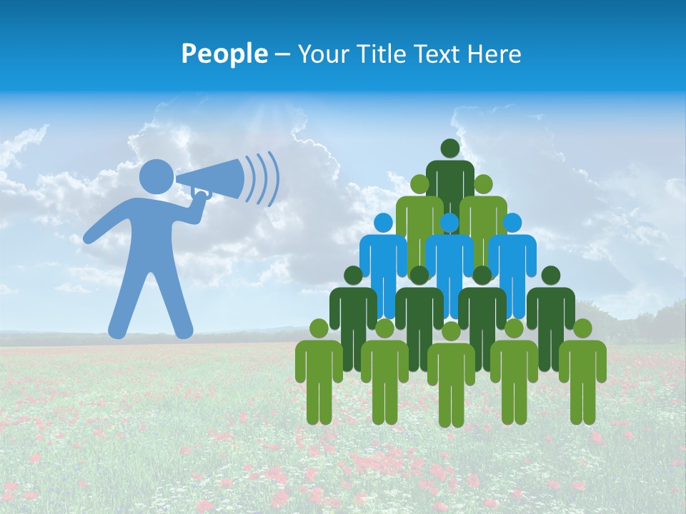 Countryside Flower Sky PowerPoint Template