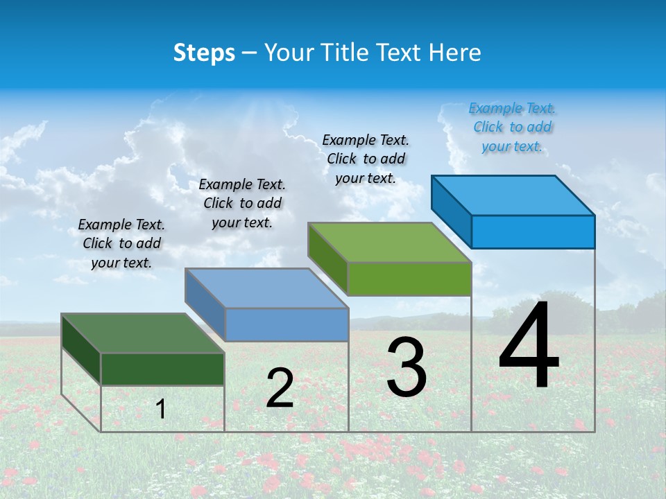 Countryside Flower Sky PowerPoint Template