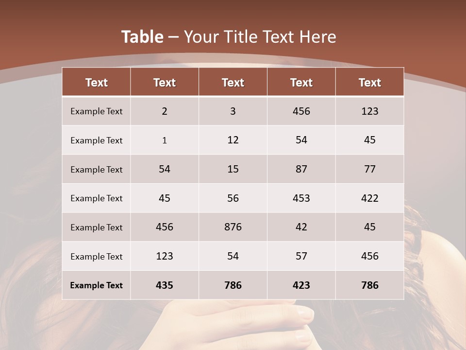 Attractive People Female PowerPoint Template