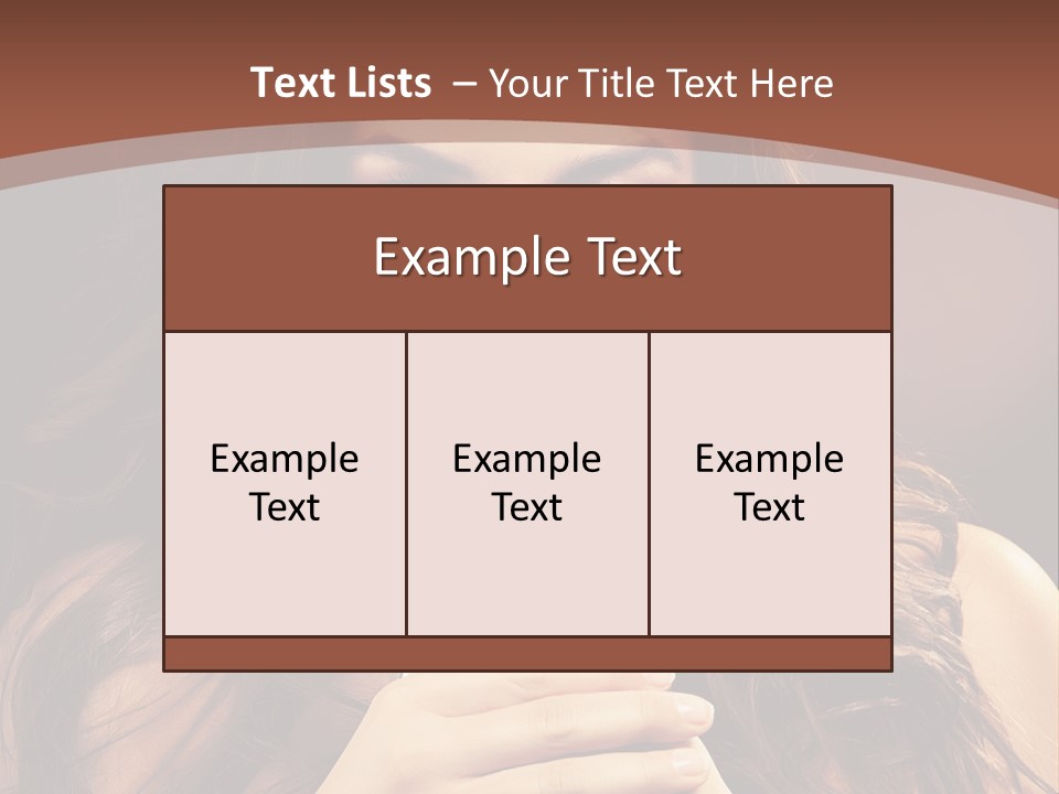 Attractive People Female PowerPoint Template