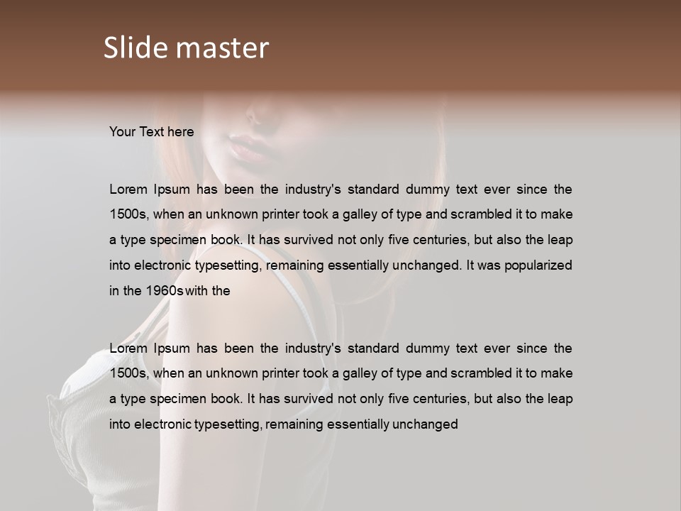 Teen Haircut Portrait PowerPoint Template