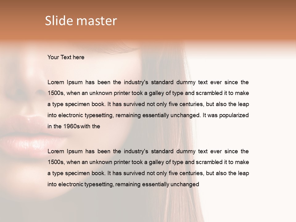 Natural Hairstyle Ginger PowerPoint Template