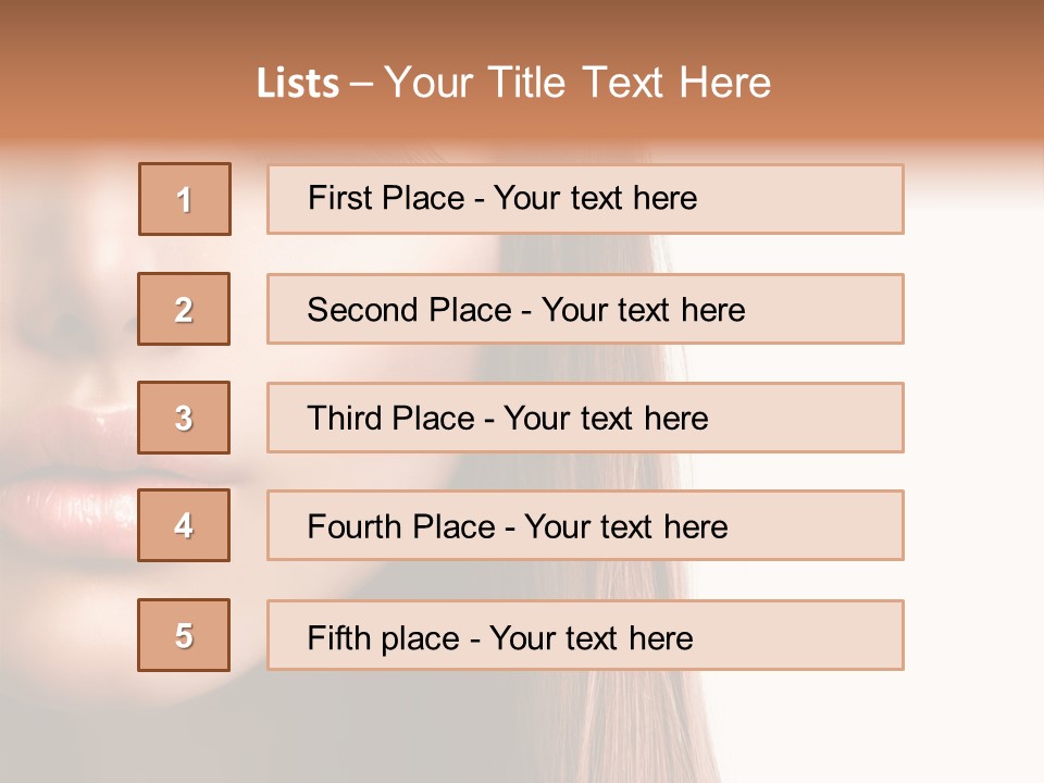 Natural Hairstyle Ginger PowerPoint Template