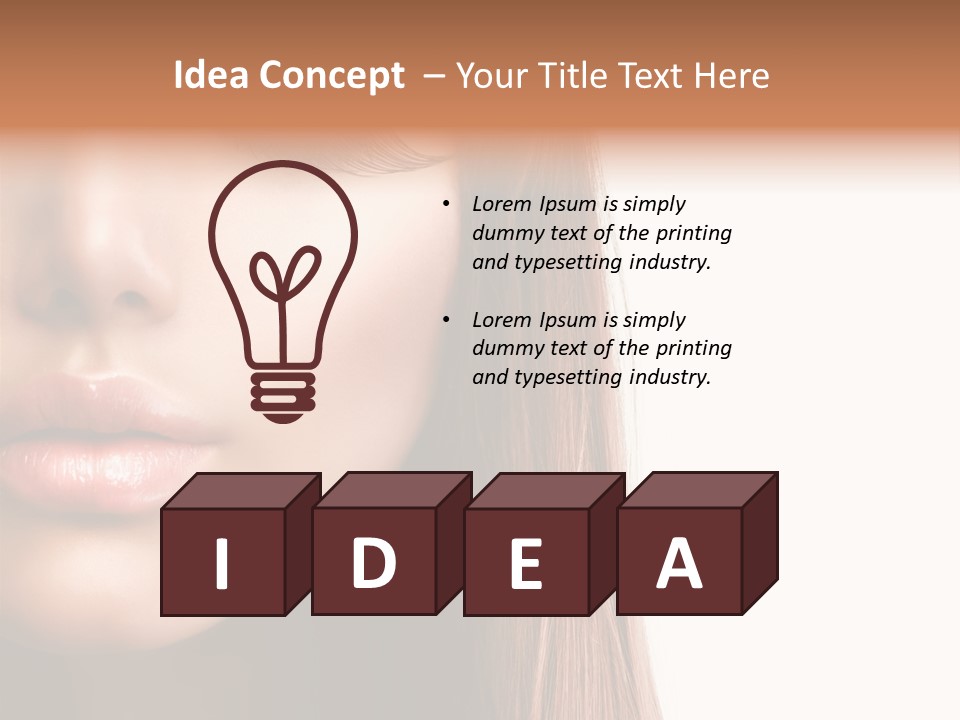 Natural Hairstyle Ginger PowerPoint Template