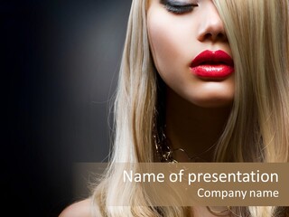 Lipgloss Face Health PowerPoint Template