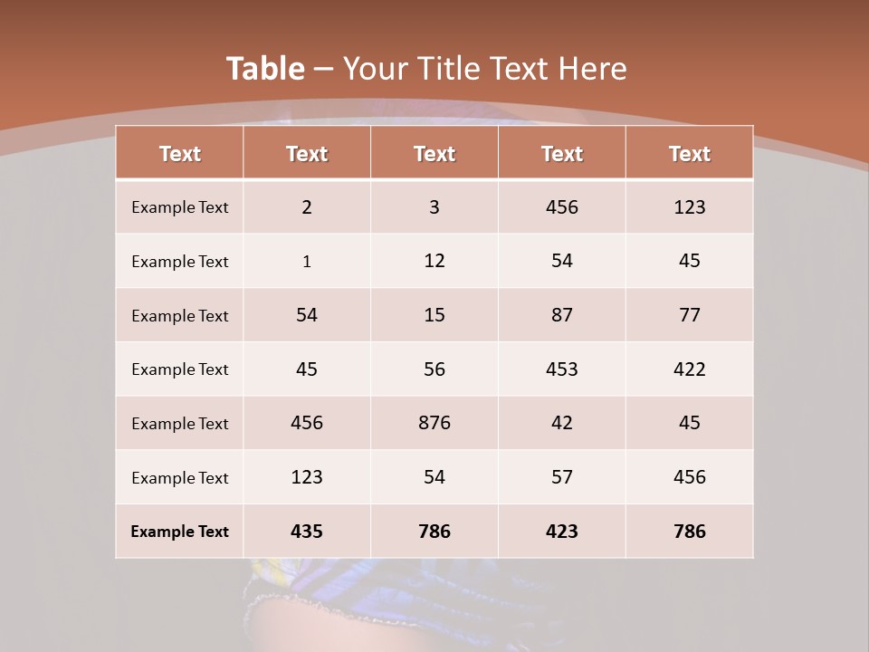 Sunglasses Hair Modern PowerPoint Template