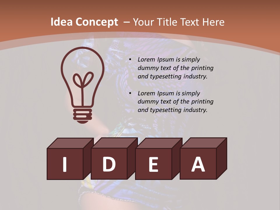 Sunglasses Hair Modern PowerPoint Template