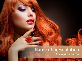 Beauty Sensuality Dark PowerPoint Template