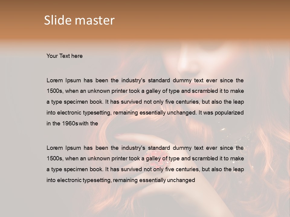 Wavy Hair Dark Health PowerPoint Template