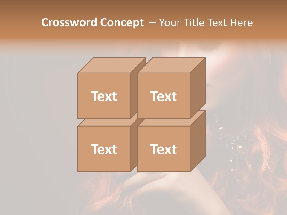 Wavy Hair Dark Health PowerPoint Template