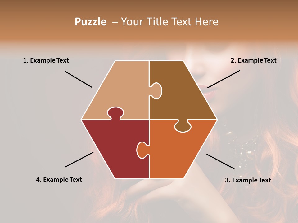 Wavy Hair Dark Health PowerPoint Template