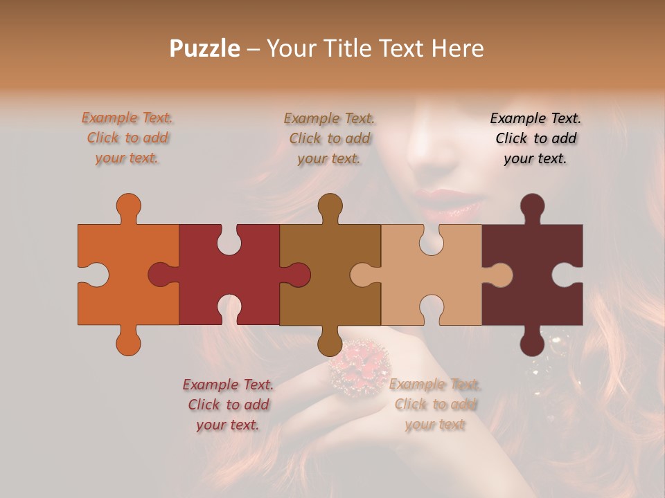 Wavy Hair Dark Health PowerPoint Template