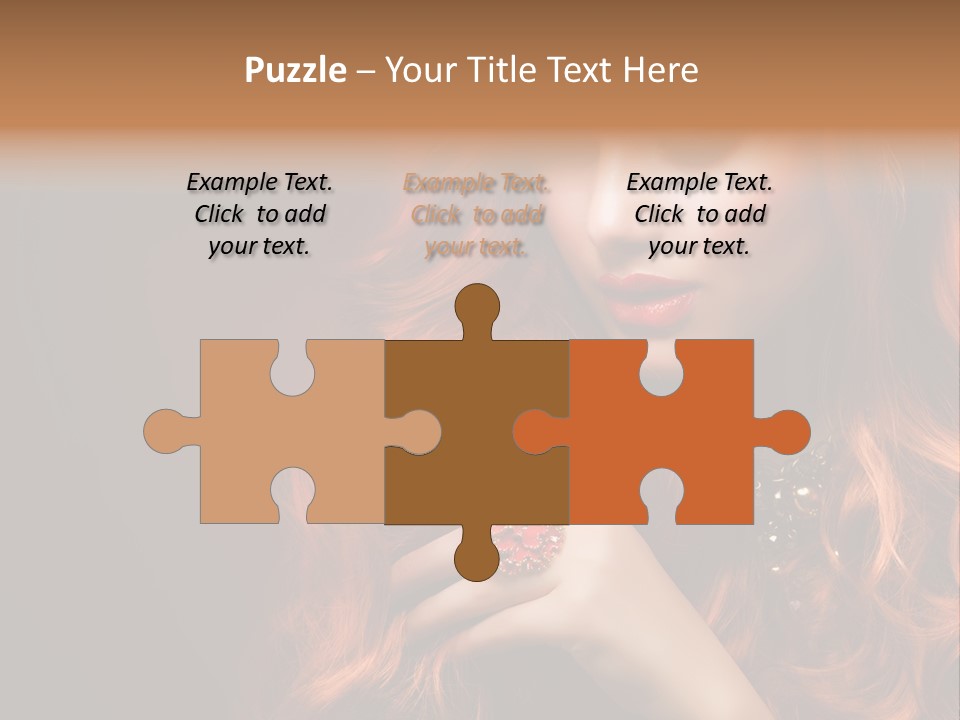 Wavy Hair Dark Health PowerPoint Template