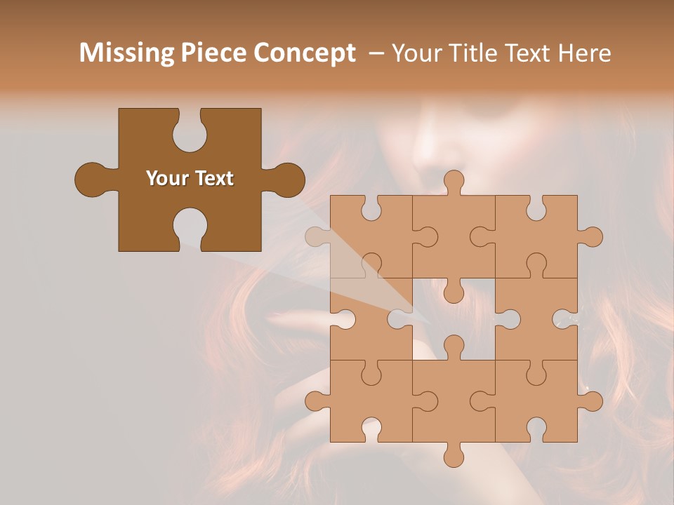 Wavy Hair Dark Health PowerPoint Template