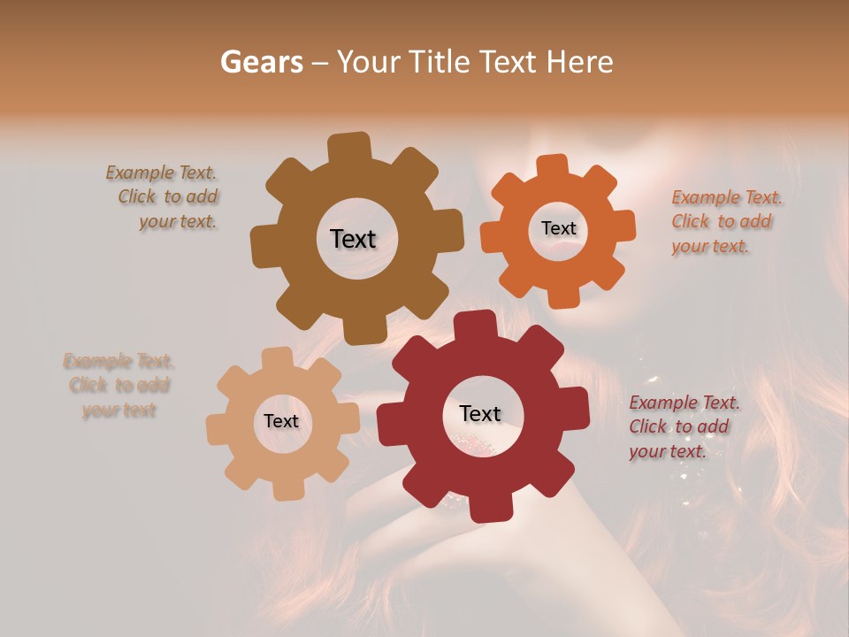 Wavy Hair Dark Health PowerPoint Template