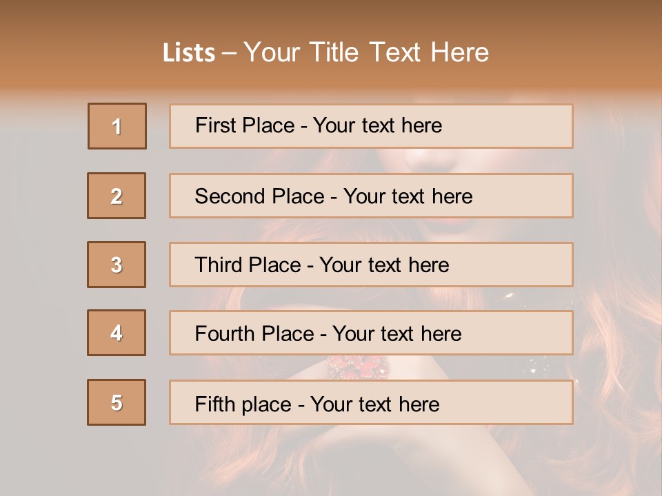 Wavy Hair Dark Health PowerPoint Template