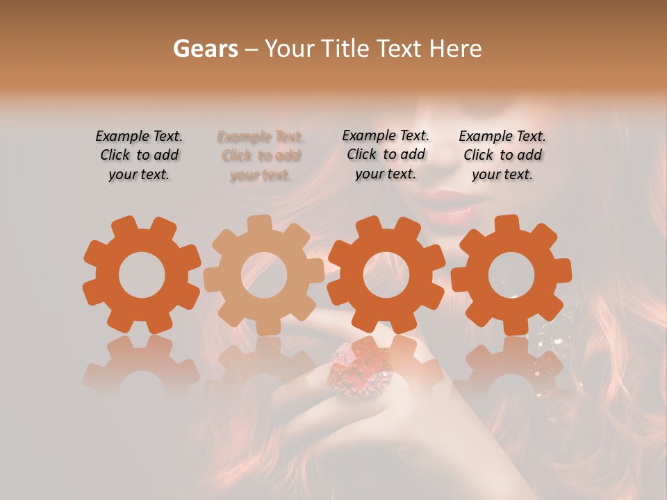 Wavy Hair Dark Health PowerPoint Template