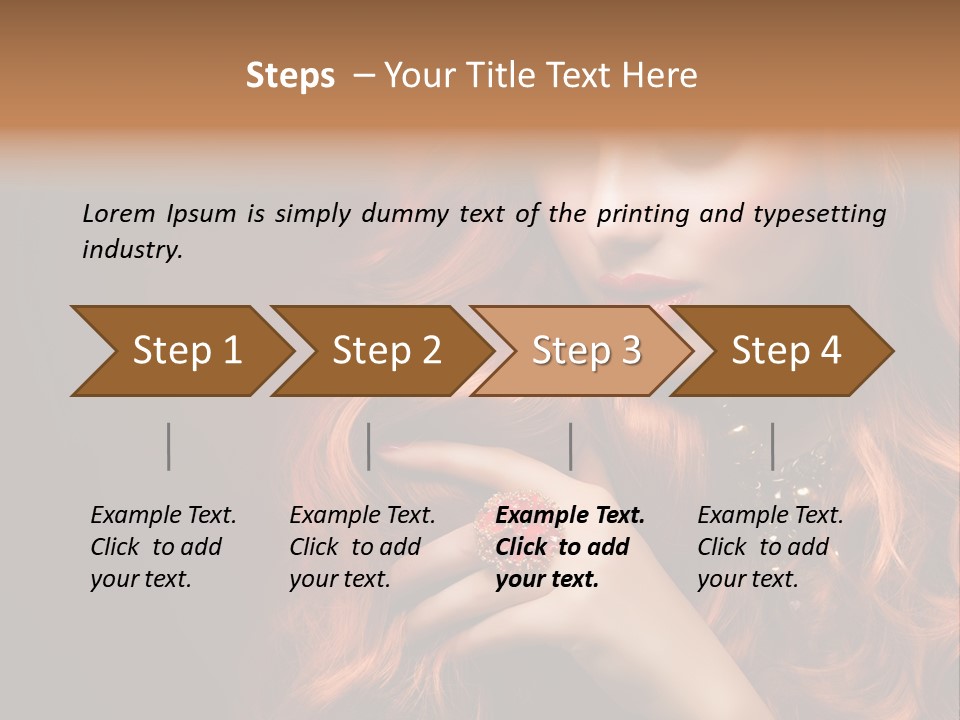 Wavy Hair Dark Health PowerPoint Template